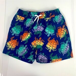 NWT Crewcuts Boys Size 2 Swim Shorts Trunks Navy Turtle Print